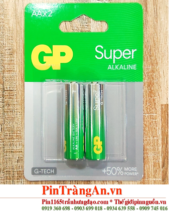 GP 15AUOP-U2; Pin AA 1.5v Alkaline GP SUPER 15AUOP-U2 chính hãng (Vỉ 2viên)